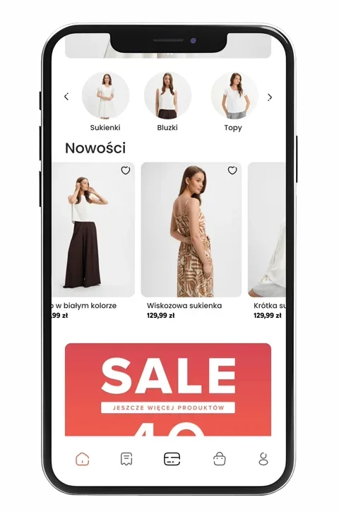 Strona główna (przewinięta) — siatka Nowości i baner SALE